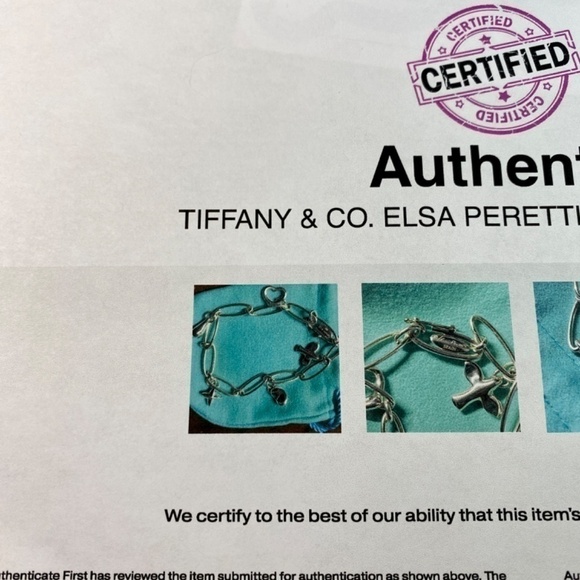 Authentication Vintage Tiffany and Company charm bracelet Elsa Peretti 925 box - Picture 3 of 6